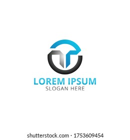Plantilla de diseño del logotipo de la letra T, el sencillo y elegante logotipo de la letra T