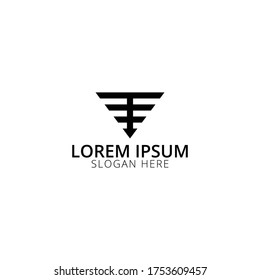 Plantilla de diseño del logotipo de la letra T, el sencillo y elegante logotipo de la letra T