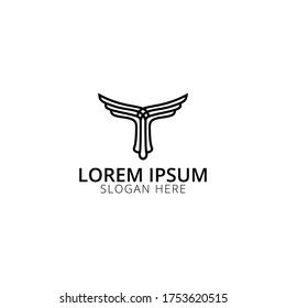 Letter T Logo design template, the simple elegant logo of letter T