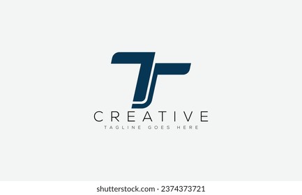 Plantilla de diseño de logotipo de carta T ilustración vectorial