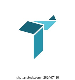 Letter T Logo design template.