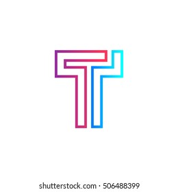 Letter T logo design template,technology,electronics,digital,connection vector logotype