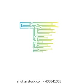 Letter T logo design template,technology,electronics,digital,logotype