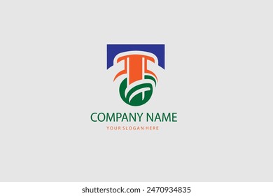 Letter T logo design for various types of businesses and company. colorful, modern, geometric letter T logo