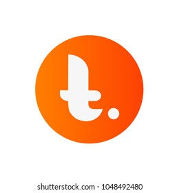 Letter T Logo. T Letter Design Vector with Dot.