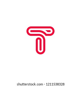 Letter T Logo Design. T vector icon. Trendy Flat style for graphic design, Web site, UI. EPS10. - Vector illustration