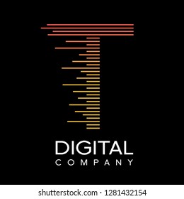 Letter T logo design vector template, fast speed technology moving, quick energy symbol. This logo is suitable for digital, techno.