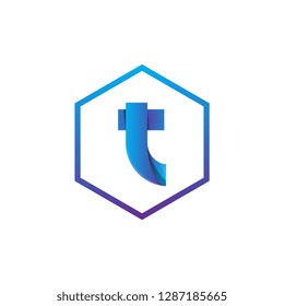 Letter T Logo design vector template. for business Technology Media Symbol or slogan Logotype concept icon trendy. - Vector