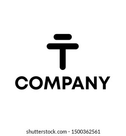 Letter T logo design - vector sign