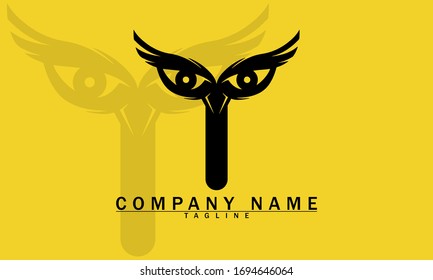 Diseño del logotipo Carta T - signo vectorial. Plantillas de tarjetas de visita.
