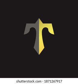 letter T logo design vector