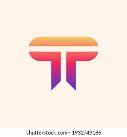 Letter T logo design - vector sign