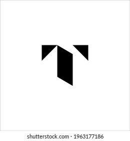 letter T logo design vector sign