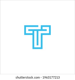 letter T logo design vector sign