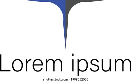 Material vectorial de diseño del logotipo de la letra T