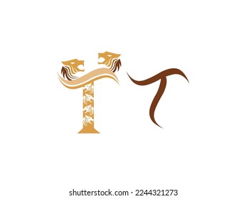 Diseño del logotipo de la carta T - Diseño vectorial .Logotipo limpio y elegante que forma la letra T con plantillas de tarjetas de visita.Diseño del logotipo creativo moderno y icono de plantilla Monograma y letras en vector. 