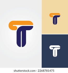 Vector de diseño de logotipo de carta T 