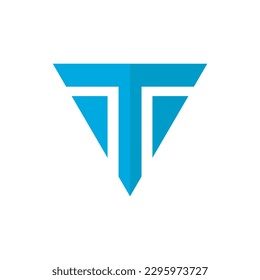 Buchstabe T Logo Design Vektor.