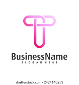 Letter T logo design vector. Creative Initial T logo concepts template