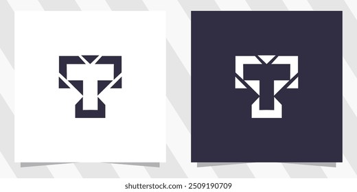 letter t logo design vector
