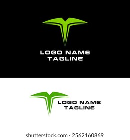 letter T logo design vector