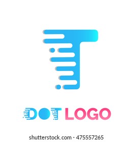  Letter T Logo design vector template. ABC typeface