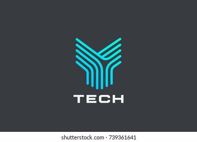 Letra T Diseño de logotipo Plantilla de Vector Estilo lineal.
Logotipo de tipografía de finanzas de Tecnología de moda de lujo. Icono de concepto de fuente.