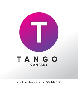 Letter T Logo. T Letter Design Vector with Circle.