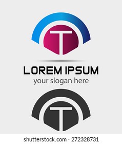 Letter T Logo Design.Creative Symbol of letter T
