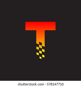 Letter T logo, fast speed, moving, delivery, Digital and Technology for your Corporate identity