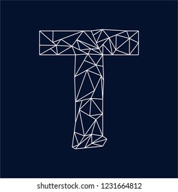 letter T logo, geometric, technology