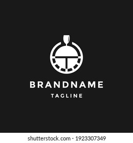 Letter T logo Glass Vector design template
