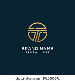 letter T logo with golden creative concept for company or person Premium Vector part 6