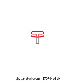 Darstellung des Buchstaben T-Zeichensymbols