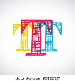 Letter T logo icon design template elements
