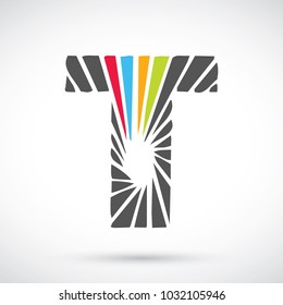 Letter T logo icon design template elements