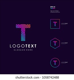 Letter T logo icon design template elements