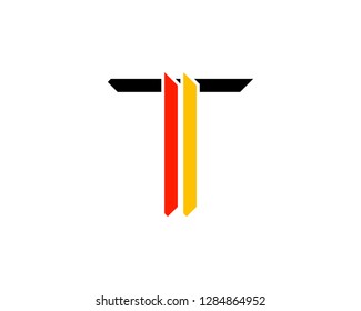 Letter T logo icon design template elements