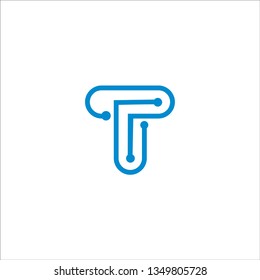 Letter T logo icon design template elements
