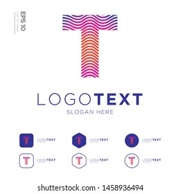 Letter T logo icon design template elements