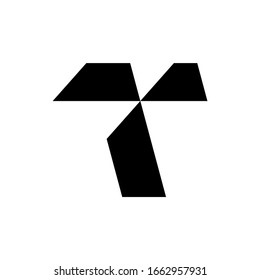 Buchstabe T Logo. Symboldesign. Vorlagenelemente - Vektorillustration-Zeichen