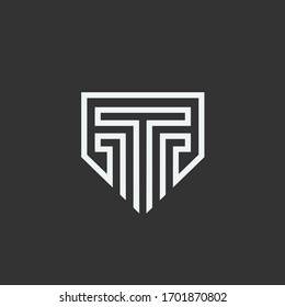 Letter T logo icon design template elements
