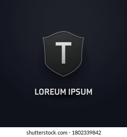 Diseño del icono del logotipo de la letra T. Ilustración vectorial.