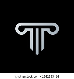 Elementos de la plantilla de diseño de iconos del logotipo de la carta T	