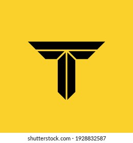 Design-Vorlagenelemente für das Logo Buchstabe T