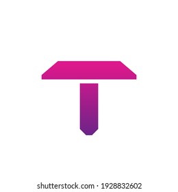 Elementos de la plantilla de diseño de iconos del logotipo de la carta T