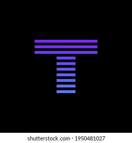 Letter T logo icon design template elements