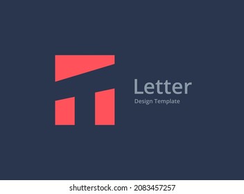 Letter T logo icon design template elements