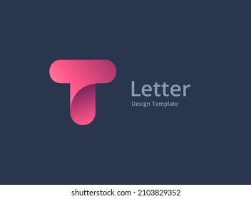 Elementos de la plantilla de diseño de iconos del logotipo de la carta T
