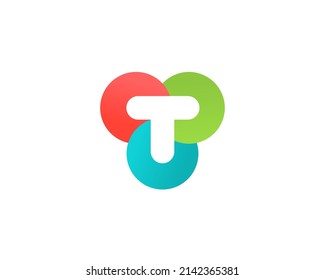 Letter T logo icon design template elements